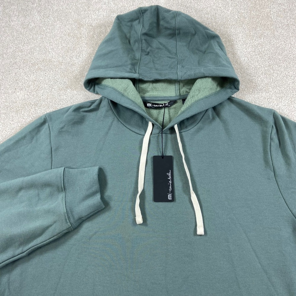 NWT TravisMathew Cloud Hoodie Men XL Balsam Green Modal Blend Sweatshirt